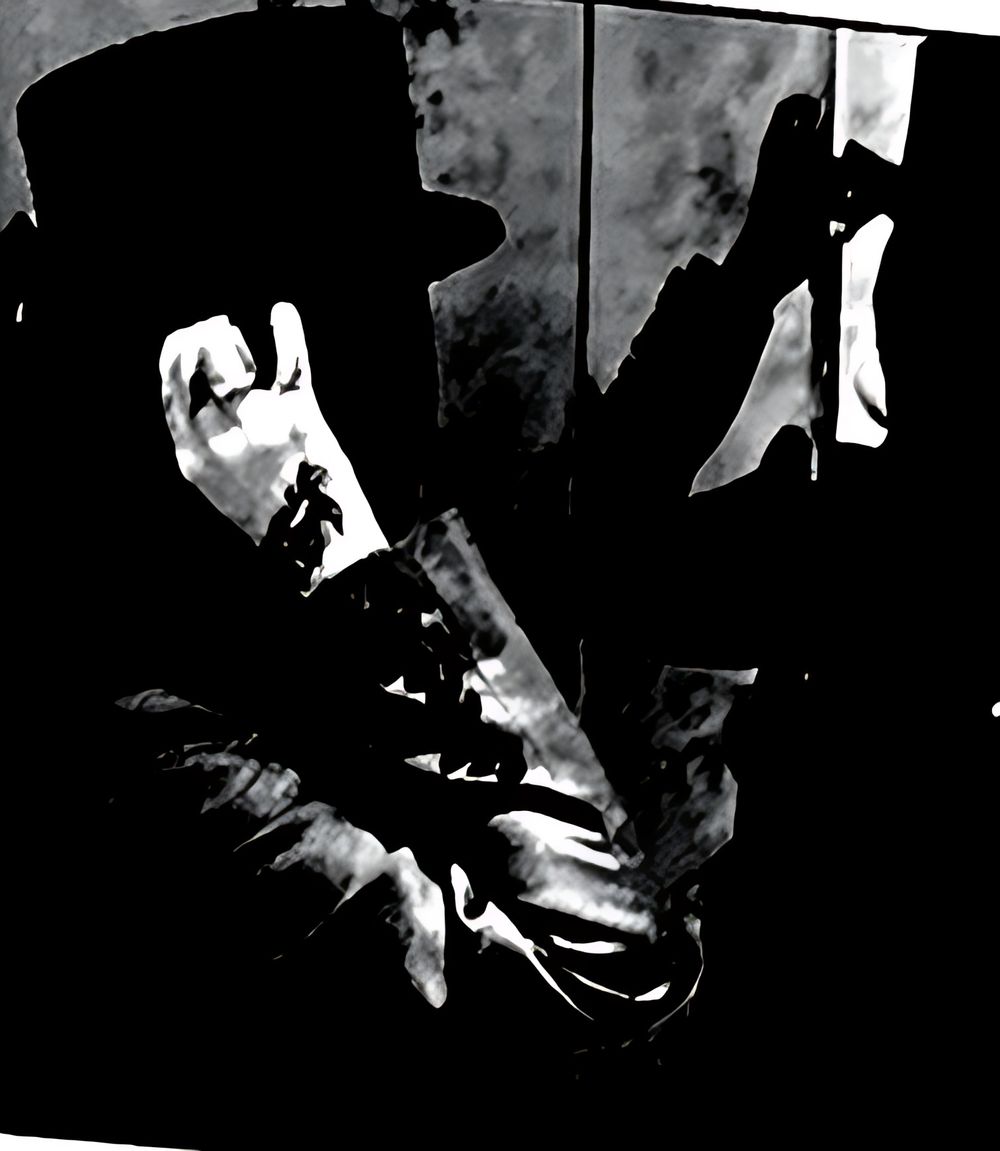 Hayley, founder of Butterflies Rising, in a top hat — black and white portrait